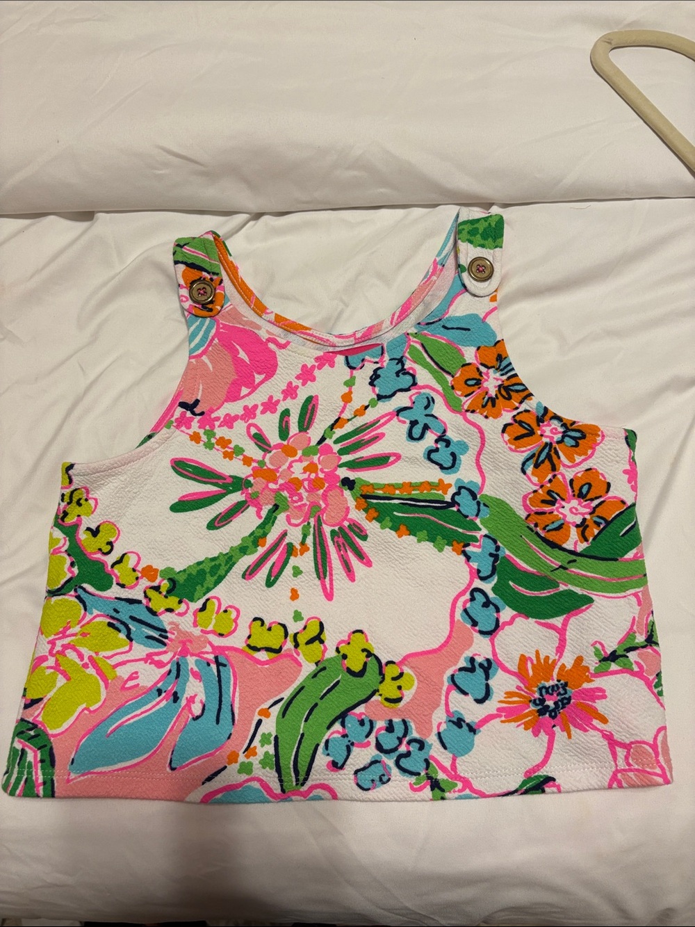Lilly Pulitzer Pink, Green & Blue Floral Crop Tank